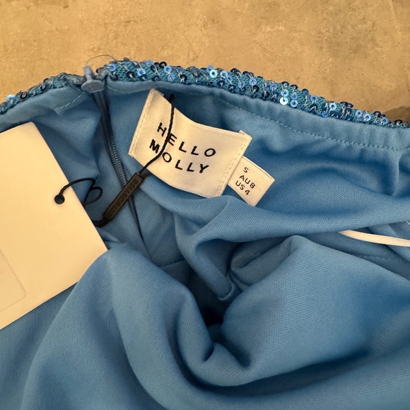 Blue Sequin Mini Dress | 4 - Picture 7 of 10